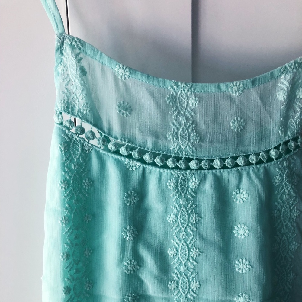 Aqua blue halter top